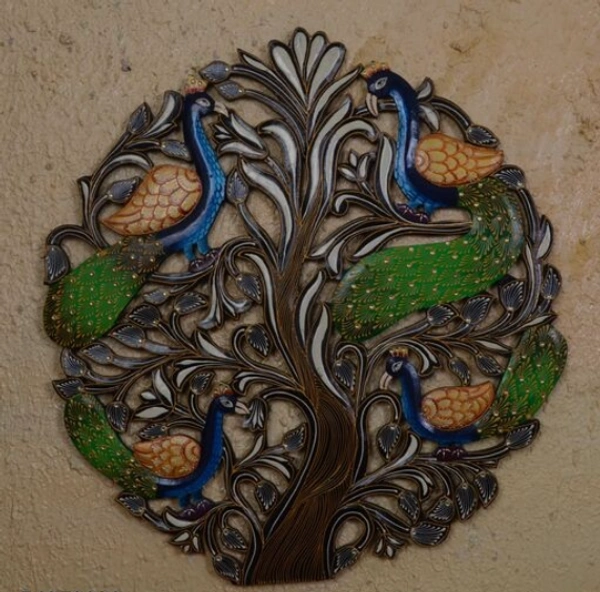 BK Exports Wooden  Hand Painted Wall Decor & Hanging For Home - Wooden, Pack of1